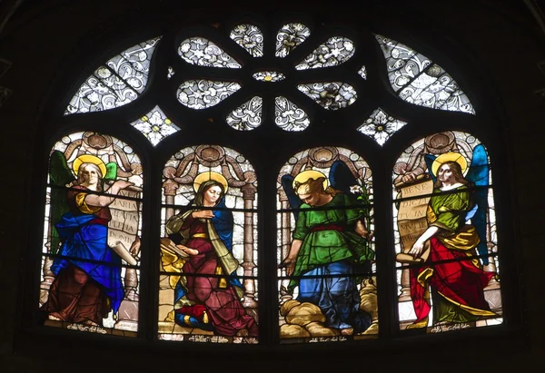 Paris - forma de janela Igreja de Santo Eustache — Fotografia de Stock