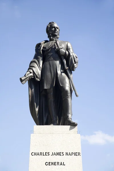 London - statue of general Napier - Trafalgar square — Stock Photo, Image