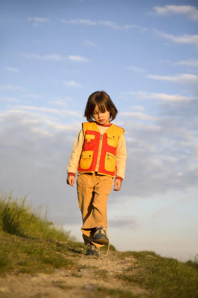 Walk of little girl — Stock Photo, Image