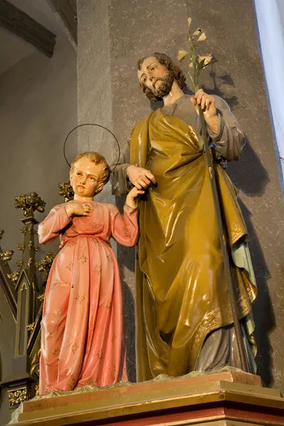 Holy joseph and little Jesus — Stock Photo, Image
