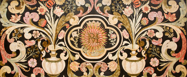 Milan - stone mosaic from San Alessandro church