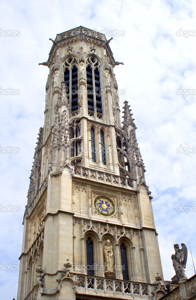Paris - tower of Saint Germain d Auxerrois church