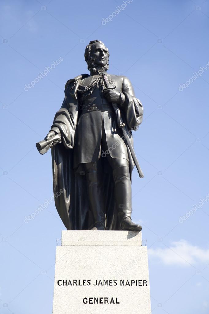 London - statue of general Napier - Trafalgar square