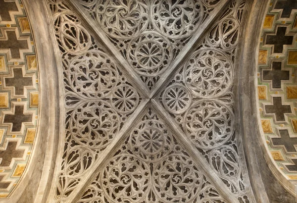 Milan - detail of roof from church San Ambrogio - Ambrosius church — Stock Photo, Image