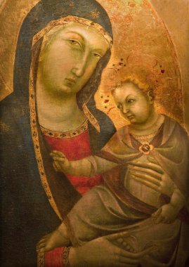 Pisa - 17 Mart: mary Yüce Tanrı kilise chiesa e convento di san torpe üzerinde 17 Mart 2010, pisa, İtalya'nın eski simgesi.
