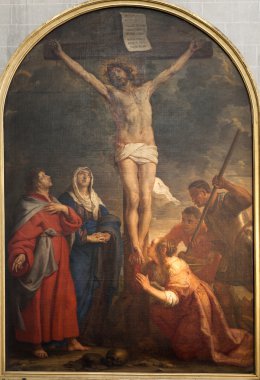 Brüksel - 21 Haziran: çarmıha caspard de crayer 17 tarafından baptist Kilisesi saint john dan boya. cent. 21 Haziran 2012 Brüksel.