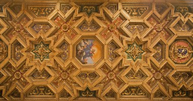 Roma - basilica santa maria içinde trastevere çatısı