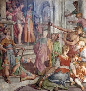 Roma - İsa Mesih için pilatus santa prassede Church