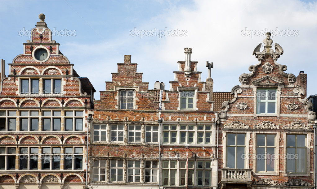 Brussels - The facade of typical houses