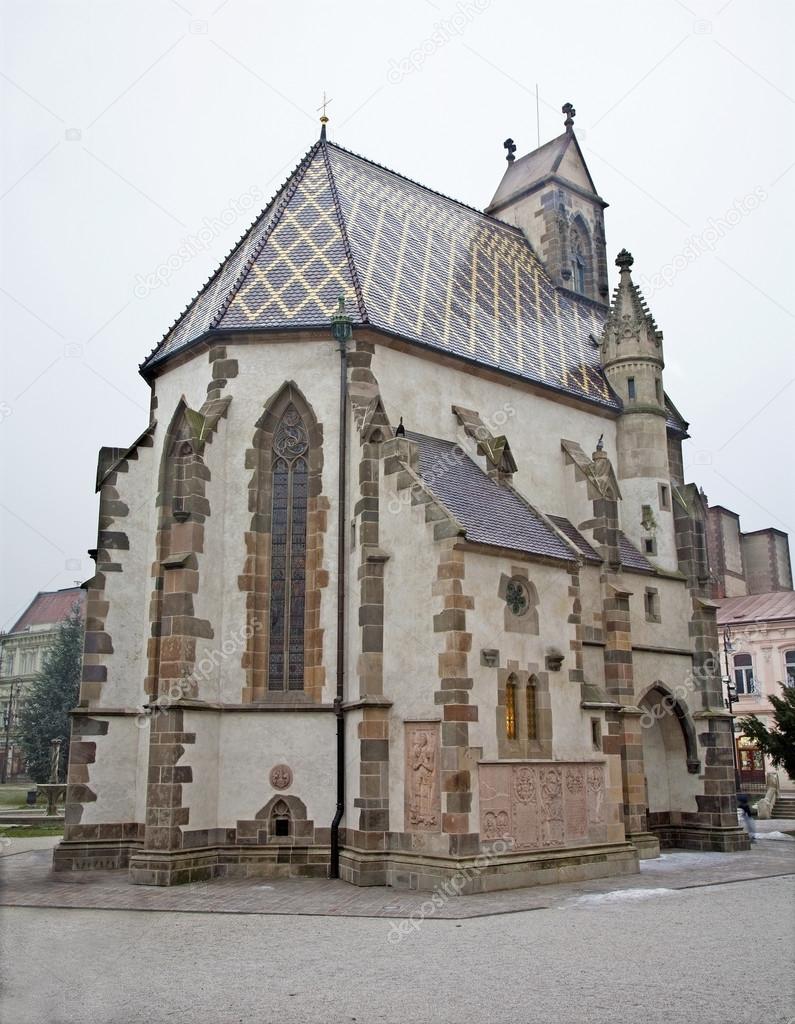 Kosice - Saint Michaels chapel in winter.