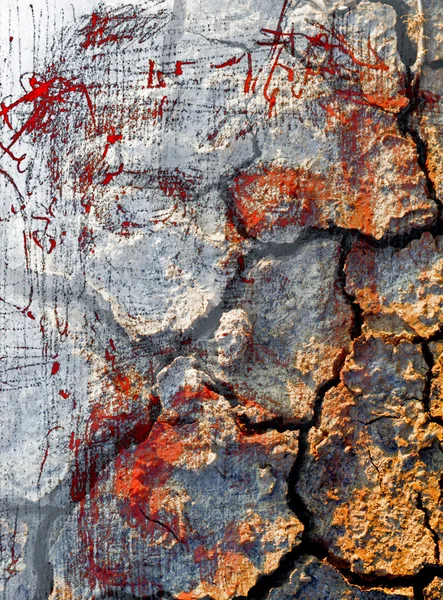 Dibujar de Jesús rostro y tierra seca — Foto de Stock