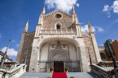 Madrid - Gotik kilise san jeronimo el gerçek Batı Cephesi