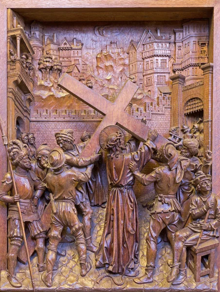 安特卫普-9 月 5 日： 油漆基督诞生的场景，由彼得保罗鲁本斯在圣圣保罗教堂 （paulskerk） 在 2013 年 9 月 5 日在比利时安特卫普 — 图库照片
