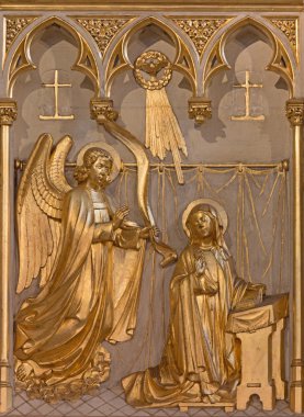 Antwerp, Belçika - 5 Eylül: 19 dan duyuru yardım. cent. 5 Eylül 2013 tarihinde antwerp, Belçika joriskerk ya da st. george Kilisesi Altar