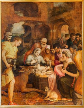 Antwerp, Belçika - 4 Eylül: hayranlığı pastores yıl 1568 frans floris kadınımız katedral içinde tarafından 4 Ekim 2013 tarihinde Antwerp, Belçika