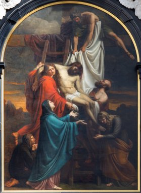 Antwerp - 5 Eylül: Haç tarafından cornelis cels yaşındaki 1807-1830 ana sunak üzerinde st. pauls Kilisesi (paulskerk) 5 Eylül 2013 tarihinde Antwerp, Belçika kökenli boya