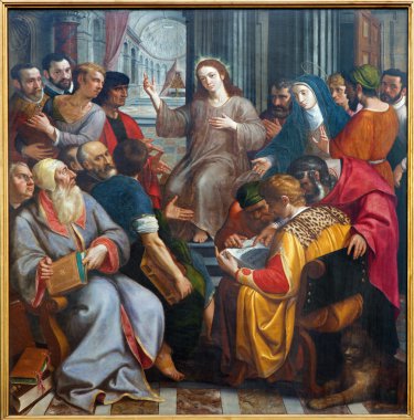 Antwerp, Belçika - 4 Eylül: İsa arasında din bilginleri tarafından frans francken yıl 1587 yılında Katedrali bizim hanımın 4 Ekim 2013 tarihinde Antwerp, Belçika