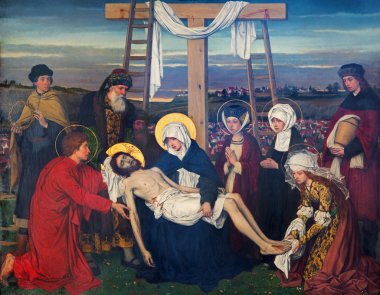 Antwerp, Belçika - 5 Eylül: boya birikimi josef janssens yıl 1903-1910 katedral içinde bizim bayan tarafından corss 5 Eylül 2013 tarihinde Antwerp, Belçika