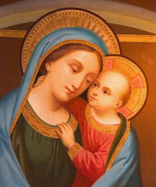 Viyana - 3 Temmuz: madonna von bunzlau yıl 1729 Barok st. peter kilise veya peterskirche yan sunak üzerinde 3 Temmuz 2013 dan l. mattielli tarafından Viyana.