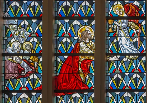 LEUVEN, BÉLGICA - 3 DE SEPTIEMBRE: Oración de Jesús en el jardín de Getsemaní en la iglesia de San Antonio desde 19. céntimo. el 3 de septiembre de 2013 en Lovaina, Bélgica . —  Fotos de Stock