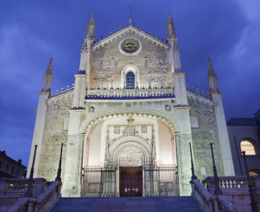 Madrid - Gotik kilise san jeronimo el alacakaranlıkta gerçek
