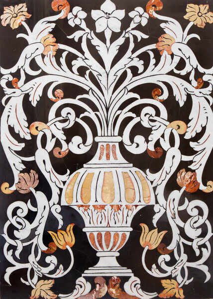 PALERMO - APRIL 8: Detail from mosaic decoration in church La chiesa del Gesu or Casa Professa. Baroque church was completed in year 1636 on April 8, 2013 in Palermo, Italy.