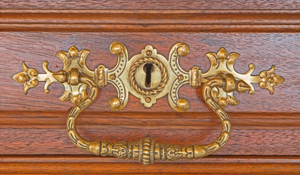 Detail starý dubový nábytek — Stock fotografie