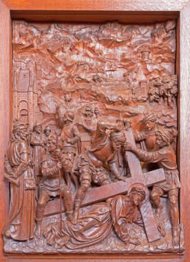 Antwerp, Belçika 5: İsa'nın altında Güz. st. pauls church (paulskerk) olarak 5 Eylül 2013 antwerp, Belçika oyulmuş.