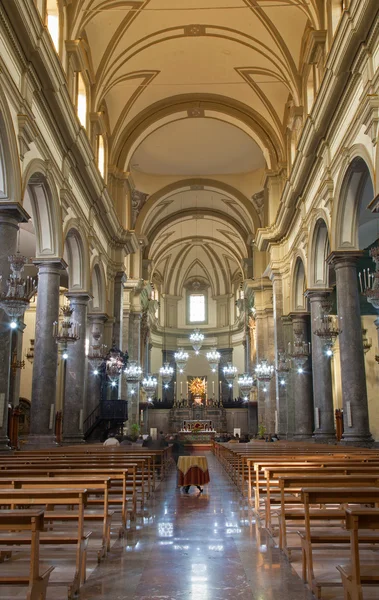 PALERMO - APRIL 7: Interior of baroque Saint Dominic or San Domenic church on April 7, 2013 in Palermo, Italy. — Stock Photo, Image