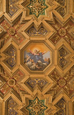 Roma - basilica santa maria içinde trastevere çatısı