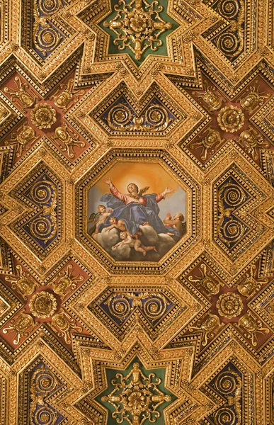 Ρώμη - οροφή της Βασιλικής santa maria στο Τραστέβερε — Φωτογραφία Αρχείου