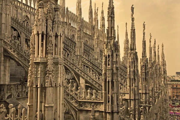 Milão - Duomo do telhado — Fotografia de Stock