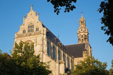 Antwerp - St pauls church akşam ışık (paulskerk)