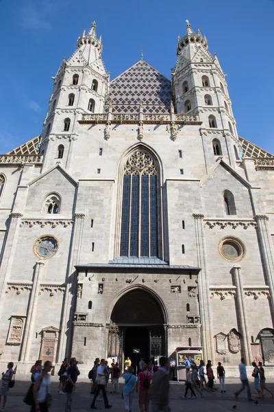Viena - Catedral de San Esteban o Staphensdom desde el oeste - Heidenturme — Foto de Stock