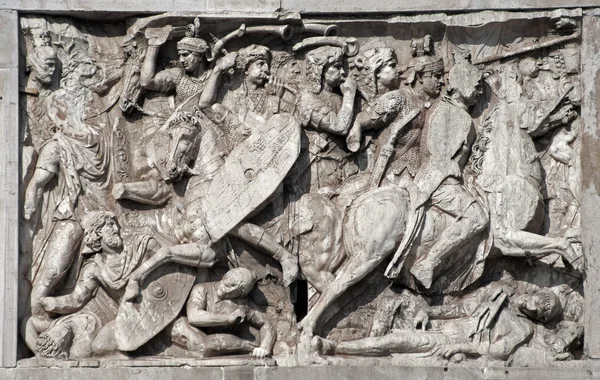 ROME - MARCH 22: Relief from Constantine triumph arch on March 22, 2012 in Rome. Stock Picture
