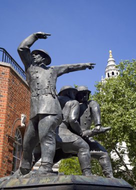 Londra - st. Paul Katedrali tarafından Birinci Dünya Savaşı Anıtı dan heykel