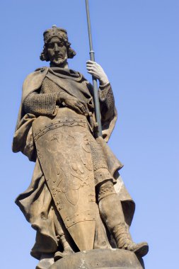 Prag - st. wenceslas heykel - kale tarafından