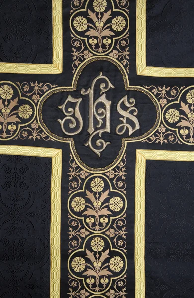 Cross - detail from funerally vestment — Stock Photo, Image