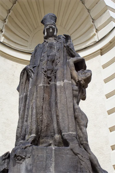 Rabbi löw statue from prague — 图库照片