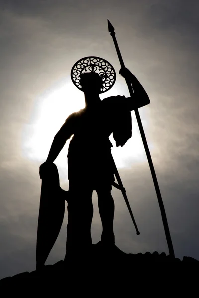 Venice - silhouette of st. Mark statue — Stock Photo, Image