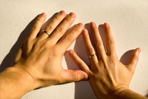 Hand of woman and man — Stock Photo, Image