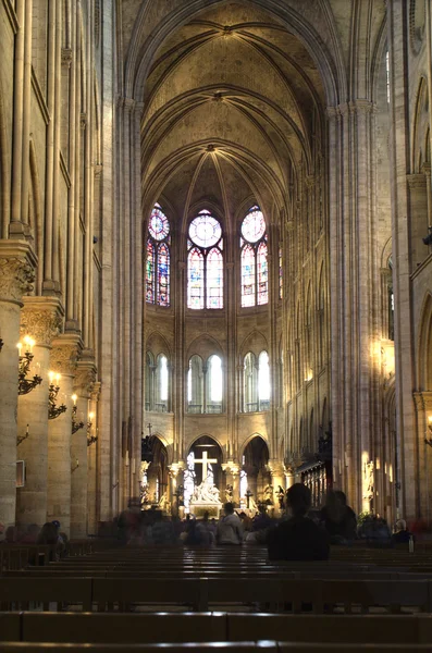 Paříž - notre dame catedral interiér — Stock fotografie