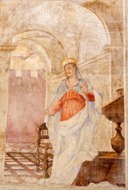 Roma - 22 Mart: fresk havari basilica di santa prassede 22 Mart 2012 Roma duvar.