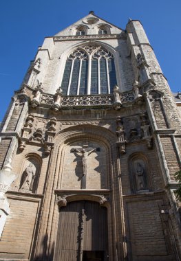 Antwerp, Belçika - 5 Eylül: Gotik Güney portal st. jacobs Kilisesi (jacobskerk) 5 Eylül 2013 tarihinde Antwerp, Belçika