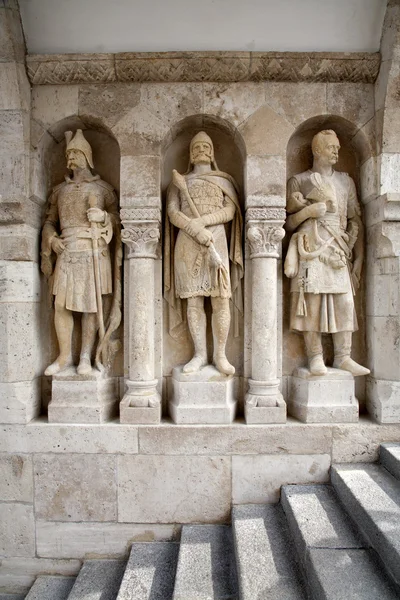 Budapešť - strážci socha z Budína zdí — Stock fotografie