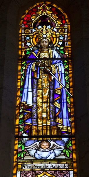 Barcelona -hl. Maria moeder van god van kerk sagrad cor de jesus — Stockfoto