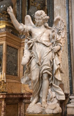 ROME, MARCH - 23: Angel statue from San Ignacio church on March 23, 2012 in Rome. clipart