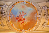Картина, постер, плакат, фотообои "saint anton, slovakia - february 26, 2014: angels fresco from ceiling of chapel in saint anton palace by anton schmidt from years 1750 - 1752.", артикул 42367065