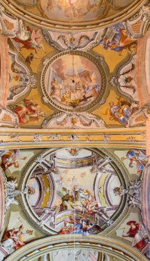 Anton, Slovakya - 26 Şubat 2014 Aziz: şapelde tavan 