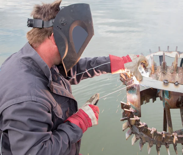 Lasser aan het werk — Stockfoto